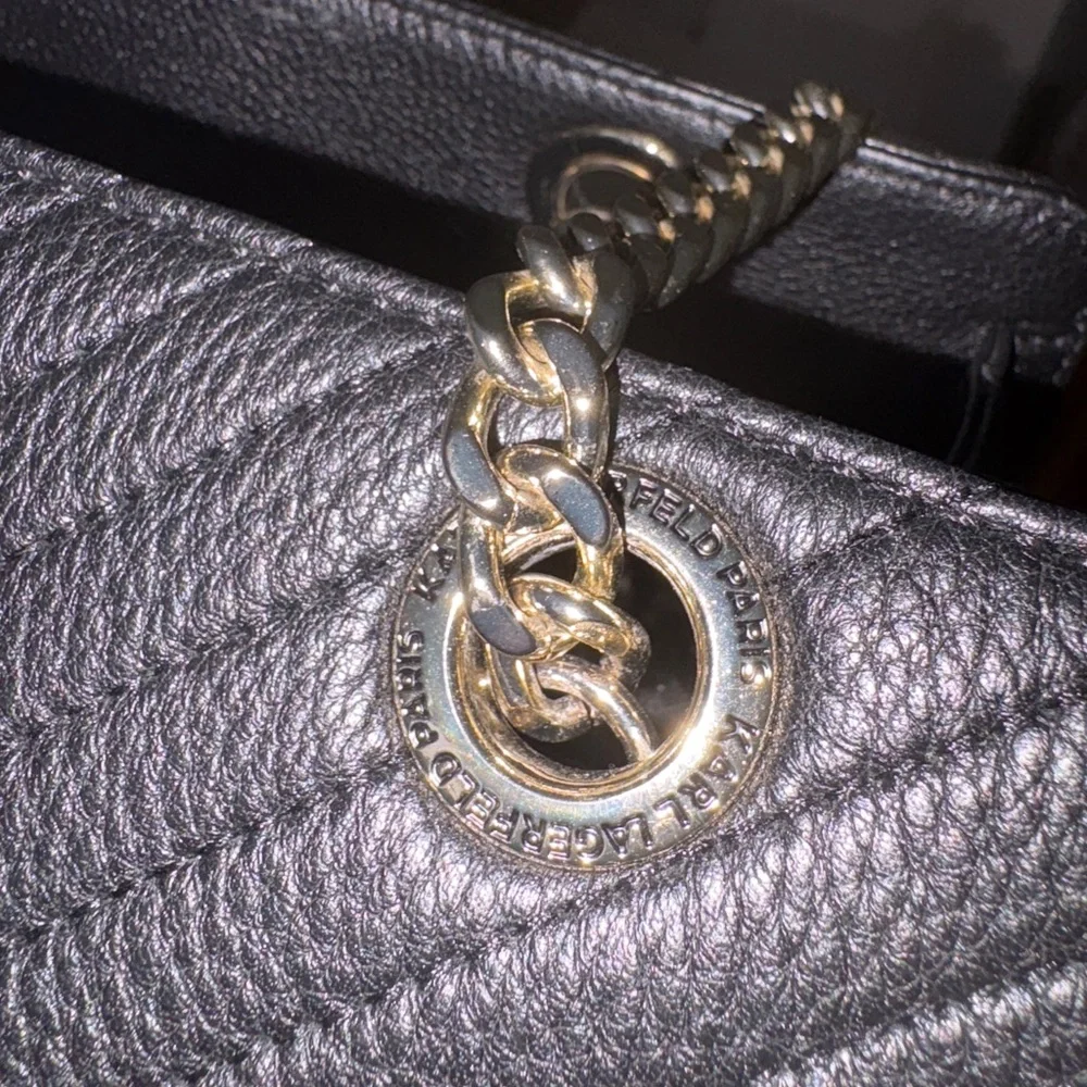 Karl Lagerfeld Black Quilted Women's Bag - Picture 7 of 8